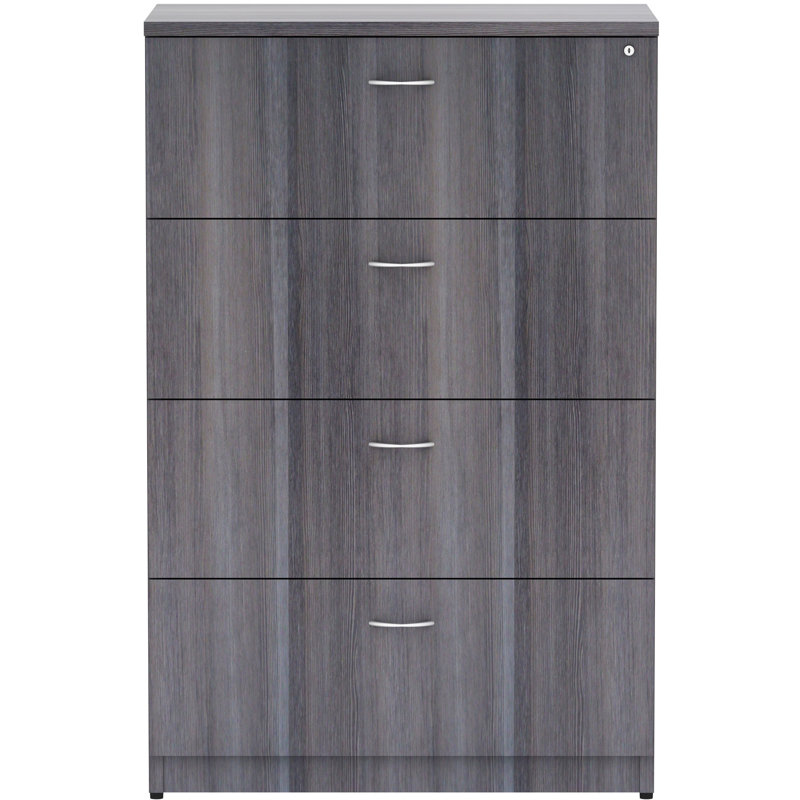 Orlanda 35'' Wide 4 -Drawer File Cabinet, Weathered Charcoal