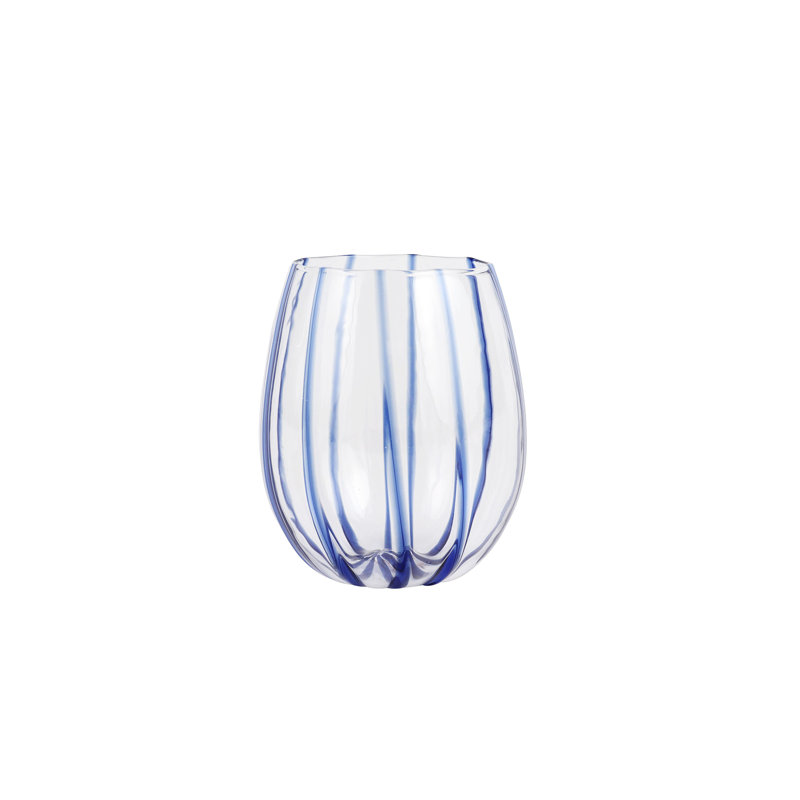 10 oz. Nuovo Verre à vin sans pied, Bleu