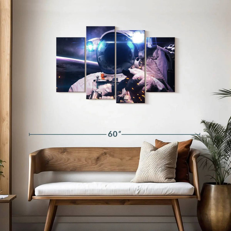 Astronaute brillant d'Oberle, H 27 po x l 43 po