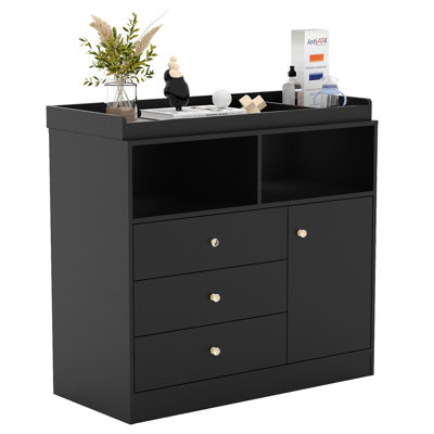 Commode à langer 3 tiroirs, commode avec rangement pour chambre de bébé, commode pour bébé