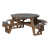 Light Gray Top/Antique Mahogany Base