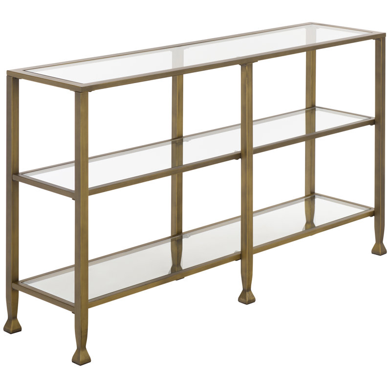 Jordyan 48.5" Console Table, Antique Brass