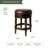 Maven Lane Pullman Backless Swivel Kitchen Stool with Upholstery Seat-128006624-128006627