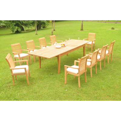 Ensemble repas 5 pièces teck Travon