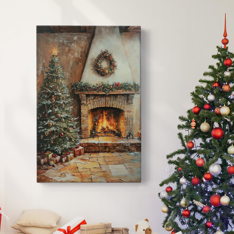 Art des Fêtes de Noël - Toile tendue avec châssis Dxxxiv, H 36 po x l 24 po