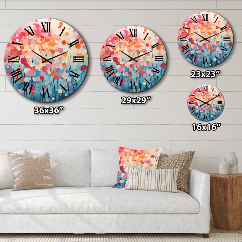 Daesha - Horloge murale paysage abstrait, Petit