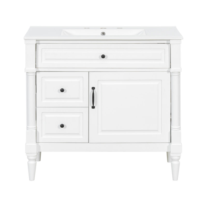 Meuble-lavabo 36 po avec lavabo, Blanc