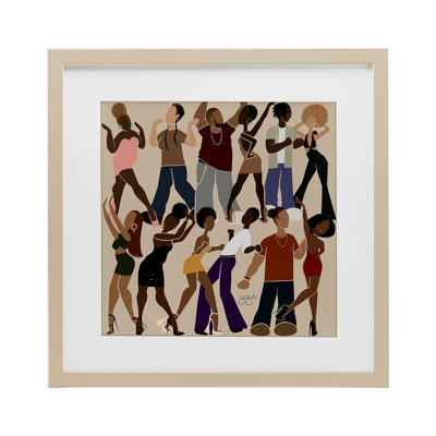Peace & Rhythm Dancers, reproduction sous verre, conception de Sierra Siler