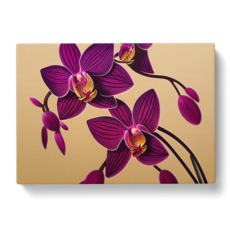 Otherworldly Orchid Flowers - Wrapped Canvas, 50cm H x 76cm W x 3cm D