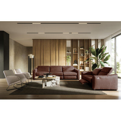 Texas 3 Seater Electric Reclining Sofa in Full Grain Leather