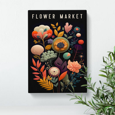 XMKTMKT-180 Contemporary Flower Market Exhibition No.2 - Wrapped Canvas Print