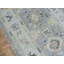Tapis décoratif de noué à la main gris en laine de conception unique 3 pi x 14 pi buzard