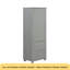 Grande armoire de rangement pour salle de bain, armoire de rangement autoportante avec deux tiroirs et tablette réglable, panneau de fibres à densité moyenne avec finition peinte, gris-901230111