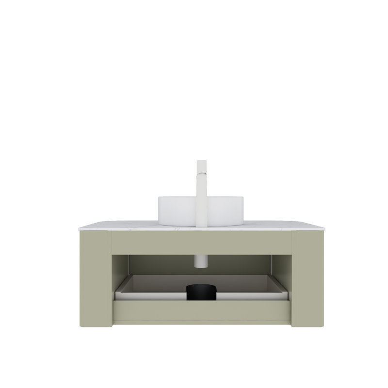 Bathroom Vanity with Sink, Light Green