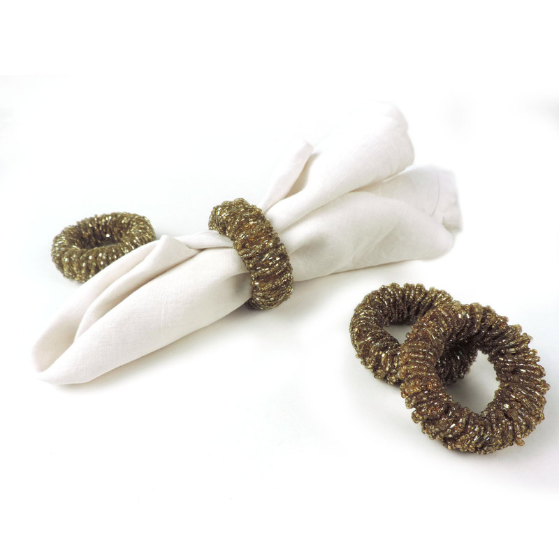 Polished Iron Napkin Ring, Gold