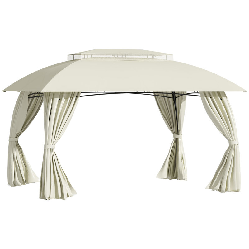 10' x 13' Patio Gazebo Canopy, Beige