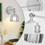 Appliques murales à piles avec télécommande et verre tulipe gris (ensemble de 2)-271770247-271770299