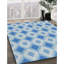 Tapis bleu ciel tissé à la machine-555004257