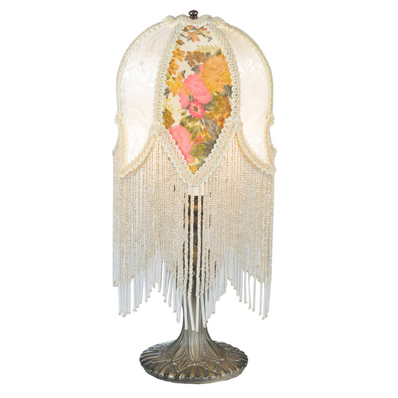 Fringe Victorian Tulip 15" Table Lamp