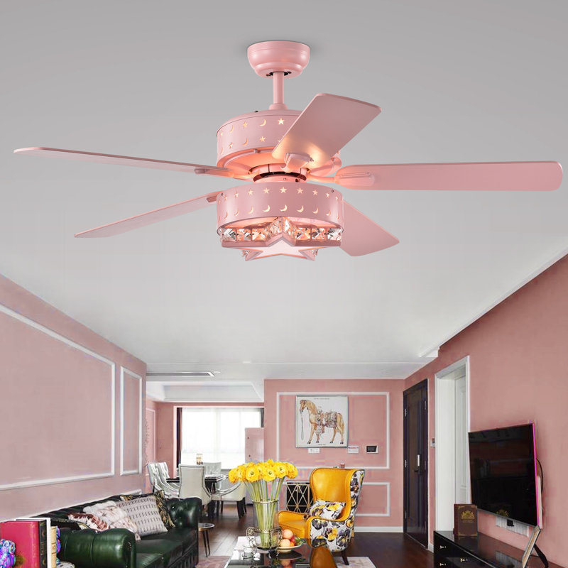 Ventilateur de plafond 52 pales 52 po avec télécommande et ensemble d'éclairage inclus Boris