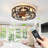 Caged Ceiling Fan With Lights Remote Control, Pendant Lights-1158762947-1158762944