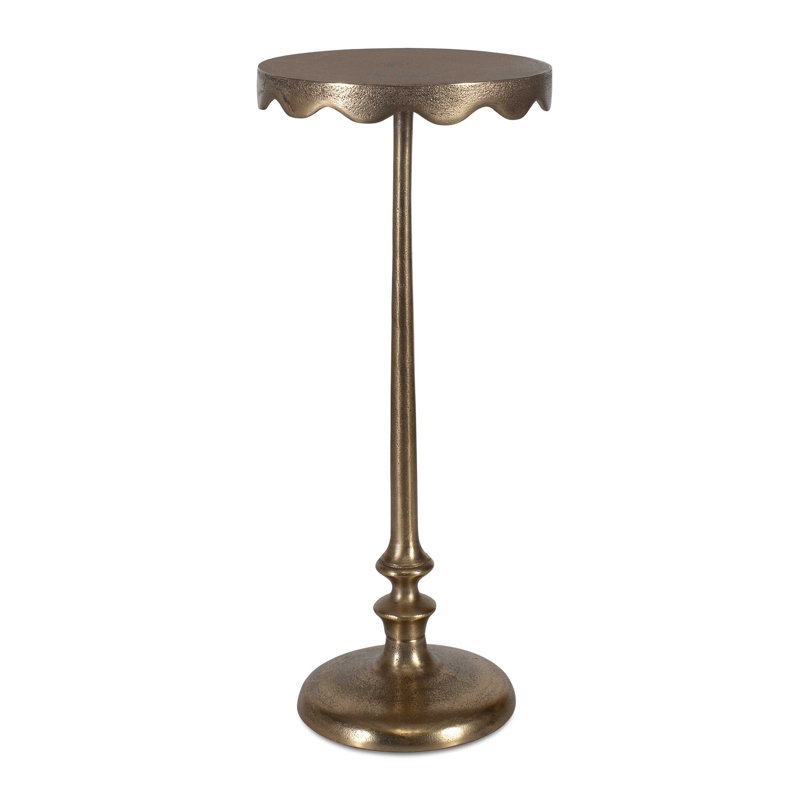 Scalloped Metal Accent Table