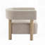 Chaise d'appoint rembourrée avec pieds en bois d'hévéa Lejon Boucle-118316652-112296352