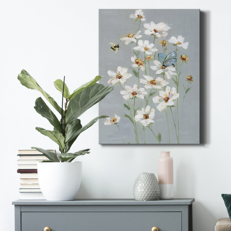 «Gathering Daisies II», reproduction d'art sur toile tendue, H 36 po x l 24 po x P 1 po