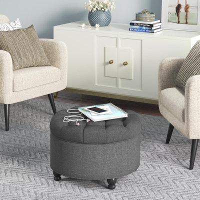 Ashburt Solid Wood Accent Stool