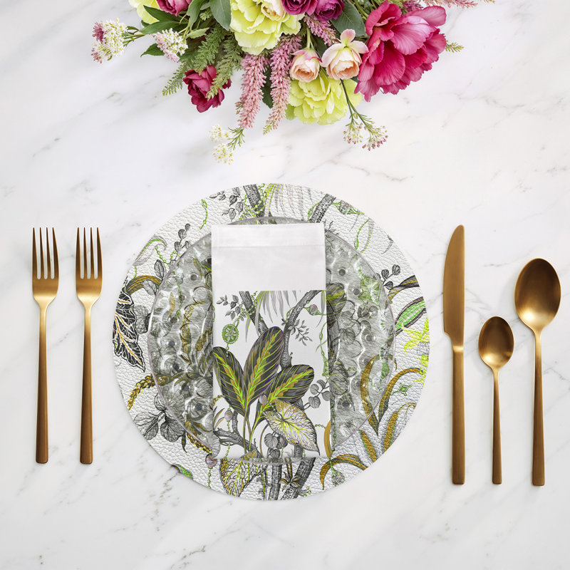 Amazonia Cotton Sateen Dinner Napkins, Mustard