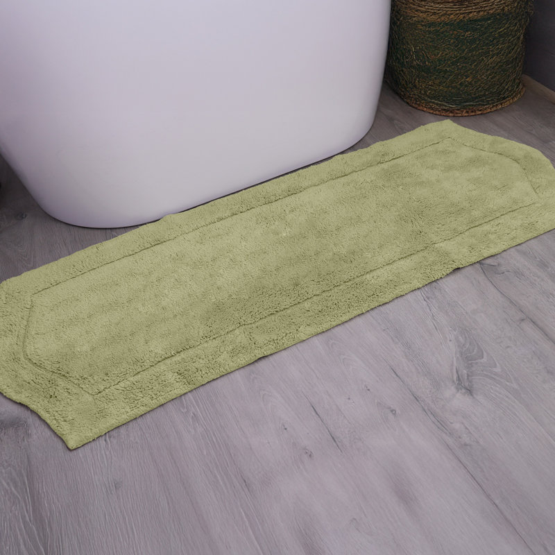 Tapis pour salle de bain Morissette, L 22 po x L 60 po, Vert