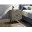 Table d'appoint moderne en stratifié gris avec rangement, parfaite pour le salon et la chambre à coucher, design contemporain-129461834