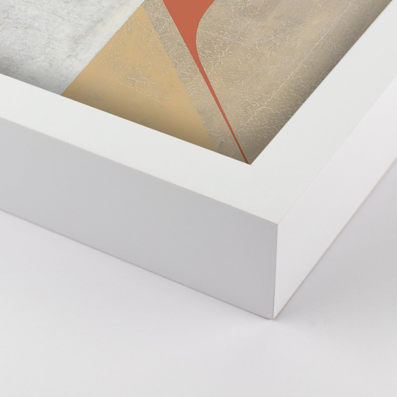 Mon Coeur Est Fort by Greg Gove, White Wood Floater Framed, 44.5" H x 60" W x 2" D
