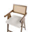 Upholstered Counter Stool with Solid Wood Frame