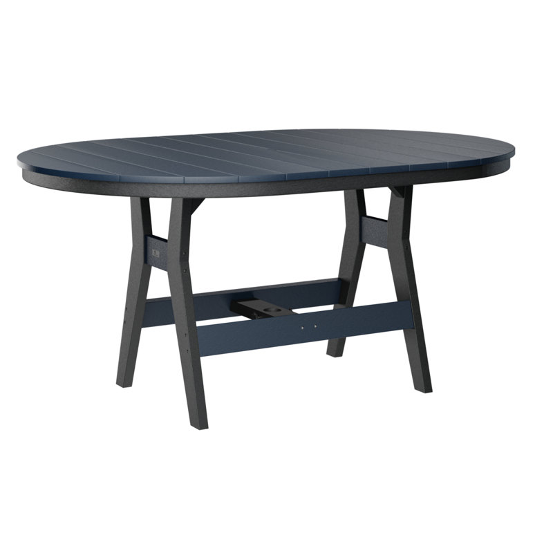 Table de bar berlinoise Berlin, Marine, Noir, 38.87" H x 64" W x 44" D