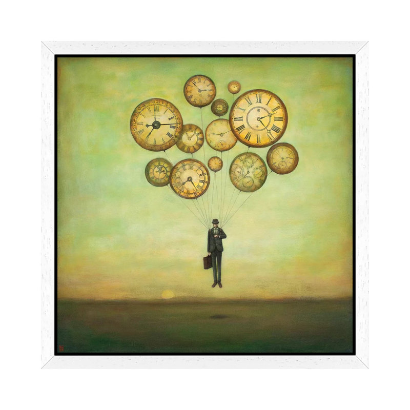 Waiting For Time To Fly by Duy Huynh - Painting on Canvas, 66.04 cm H x 66.04 cm W, White Framed