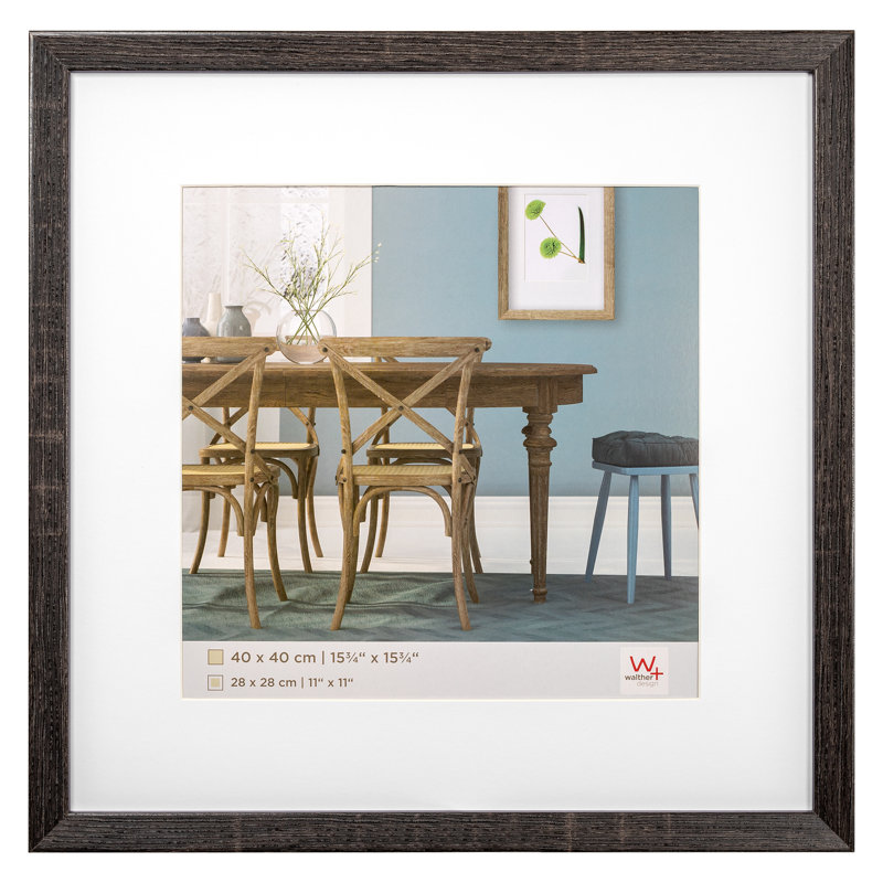 MDF Matte Picture Frame with Mat, Dark Grey, 81.5cm H x 61.5cm W x 2cm D