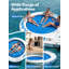 244CM Round Inflatable Water Floating Platform, 3-4 Person Inflatable Swim Raft With Comfortable Center Mesh, Non-Slip Ladder, Cup Holders, Pump, Repair Kit, Carry Bag & Anchor Rope, 300KG Load Capacity, For Pool, Lake, Beach & Yacht, Blue-White-129160090