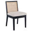 Ensemble de 6 chaises de salle à manger d'appoint en bois massif avec dossier en rotin-119727075-119565961