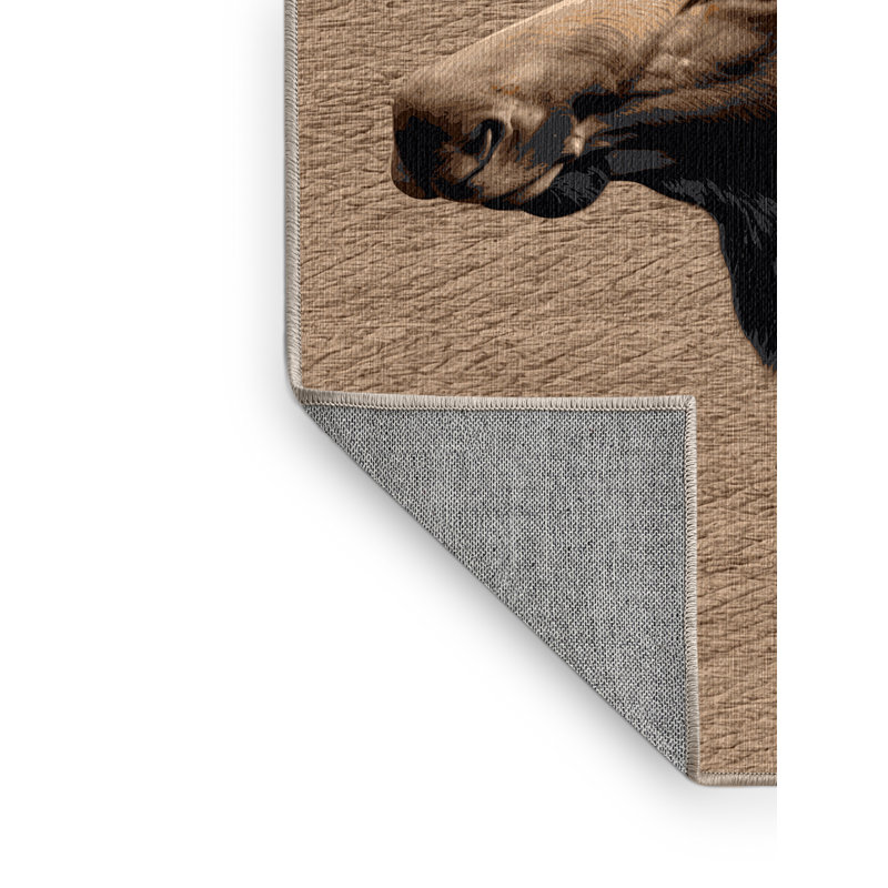 Washable Moose Wildlife Area Rug, Rectangle 2' x 3'