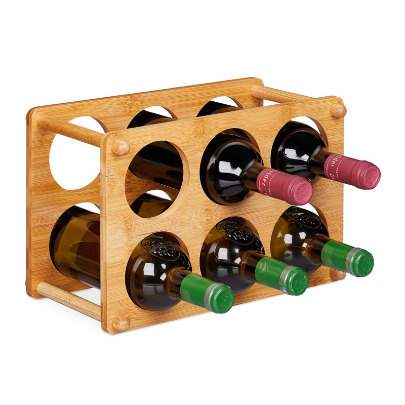 6 Bottle Wine Bottle Rack Beige
