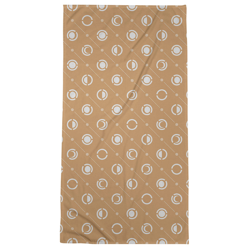 Serviette de bain Classic, Orange foncé / Blanc cassé