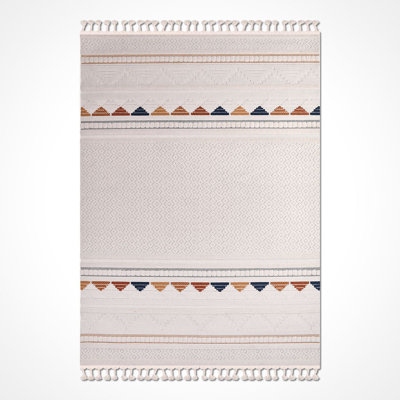 Tapis beige moderne lavable à la machine