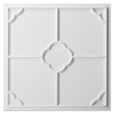 Art3d X 2 pi Carreau de plafond en PVC à coller ou à poser pour la maison, le bureau, paquet de 12, 48 pieds carrés / boîte