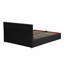 Structure de lit de jeu hydraulique moderne pour grand lit, lit plateforme Cyberpunk Esports Design pour joueurs, noir et rouge