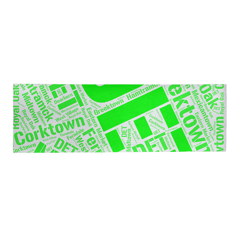 Tapis de à tissage plat de la surface verte rand cites city barhood districts, Tapis de couloir 2,5 pi x 8 pi