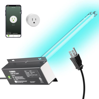 TURBRO 36W HVAC UV Light with Smart Plug UV36PW, 36W, 120V, WiFi control, ozone free, ETL/CARB certified, for HVAC ducted systems, for HVAC maintenance