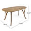 Table de salle à manger d'extérieur en bois 70 po avec plateau décoratif