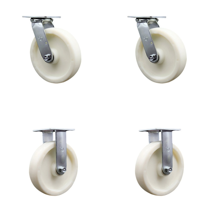 4 Piece Steel Nylon Caster Set