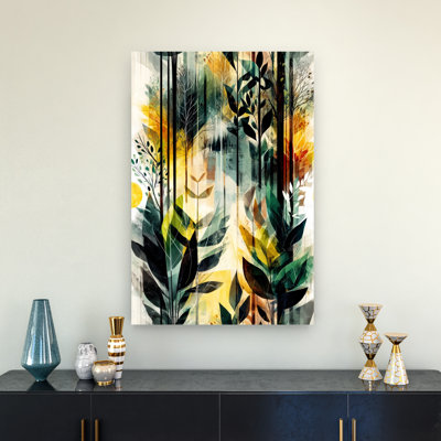 «Vibrant Forest», art abstrait contemporain, paysage de forêt moderne